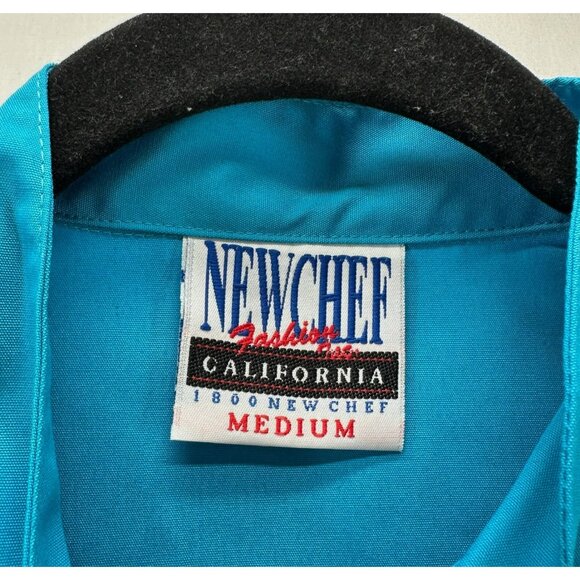 NEW CHEF Shirt Womens Sz M Double Breasted Long Sleeve Kitchen Uniform Blue - Picture 11 of 11